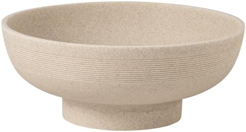 Large Decorative Fruit Bowl,10.43" Modern Snack Candy Bowl Beige by AdornMyHomeEnjoyMyLife