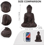 Leekung Buddha Statue for Home Decor,Buddah Statute Zen Decoration,Meditation Buddha Decor Brown 7 inch - Image 2