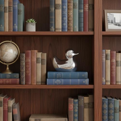 Home Decor Silver Ceramic Duck Figurines, Home Decor Animal Sculptures and Statues Handmade Artware Decor, Mini Duck - Image 6