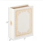 Decorative Vintage Book Shaped Trinket Storage Box - Paper White - Image 4