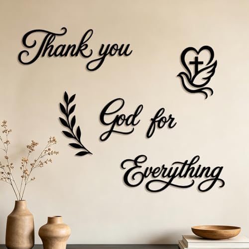 Thank You God for Everything Wall Decor Sign, 7-Piece Set - Image 2