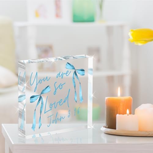 Coquette Blue Bow Room Decor, for Girls Room, Christian Gifts for Women-1 - Image 3