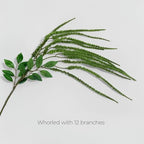 2Pcs Amaranthus Artificial Flower, 43" Faux Hanging Amaranthus Silk Cascading Floral Stems for Wedding Bouquet, Home Vase Decor, Bendable Stems Fake Hanging Plants (Green) - Image 7