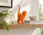 7 Inch Orange Proud Cat Statue - Image 5