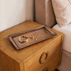 Monarch Abode Decorative Tray – 16-Inch Hand Hammered Antique Copper Metal Bathroom Tray Countertop, Vanity Trays Organizer, Perfume Plate for Dresser, Kitchen Countertop Large Fruit Platter - Image 5
