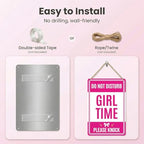 Do Not Disturb Sign, Pink Room Decor for Teen Girls, 8 x 12 Inch - Image 3