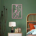 ESTART 3 Pcs Metal Minimalist Line Wall Art, Love Heart Metal Wall Decor - Image 4