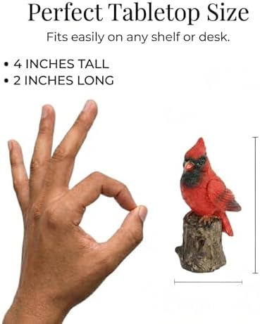The Bridge Collection Little Cardinal Perched on a Branch Figurine - Image 3