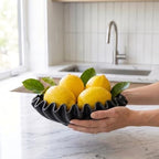 FESTGLOX Black Decorative Bowl, Decorative Fruit Bowls for Kitchen Counter - Image 6
