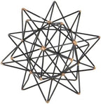 Deco 79 Metal Geometric Decorative Sculpture Home Decor Statue with Gold Accents, Accent Figurine 7" x 7" x 7", Black - Image 2