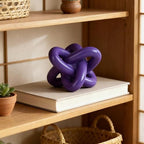 Purple Knot Sculpture, Triple Knot Statue, Purple Home Decor, Perfect for accenting Rustic-Style Coffee Tables, Living Room TV Stands, Dining Tables, and entryway Shelves. - Image 6