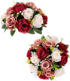 BLOSMON Artificial Rose Flower Centerpieces Decoration for Table: 2 Pcs by Blosmon