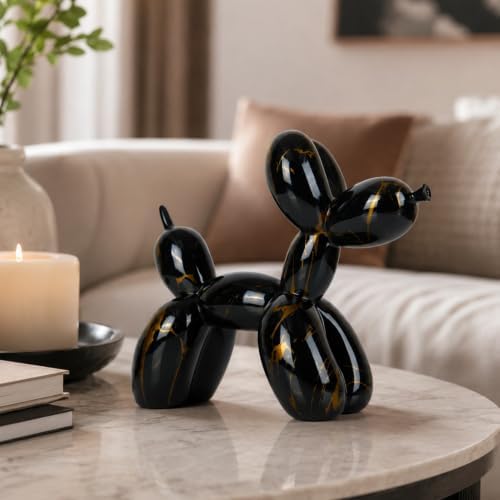 Creative Balloon Dog Sculpture Modern Home Decoration Trendy Animal Art Ornaments Collection Figurine Bedroom Living Room Office Desktop Resin Decors - Image 4