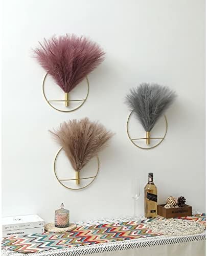Pretty Jolly Boho Pampas Wall Decor Gold Metal Wall-Mounted Art - Image 3