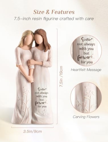 Storieme Sisters Figurine Gifts from Sister, Handmade Gift for Bestie Women - Image 2