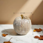 Brown-White Striped Apple Figurine, Modern Resin Apple Sculpture for Home Decor, Decorative Fruit Statue for Kitchen, Dining Room, Coffee Table & Shelf Decor - Image 4