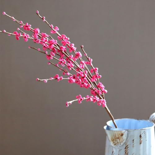 OUKEYI 8 Pcs 29.5“ Long Artificial Jasmine Flowers Tall Fake Flower Bouquet Faux Jasmine Plants Dry Branches for Wedding Home Party Office Party DIY Decor (Dark Pink), OUKEYI-100882 - Image 2