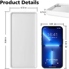Gurygo 10" Ceramic Vanity Tray for Bathroom Counter - Large Rectangle Kitchen Soap Tray - Ceramic Trays for Kitchen Counter, White - Image 3