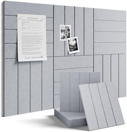 Felt Bulletin Board with Self-Adhesive 6 Pack by FLUXYNARA
