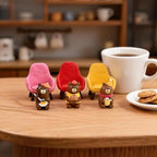 Mevodeata Bear Figurine Set of 6, 3 Bears on Mini Sofas, Chill Time - Image 4