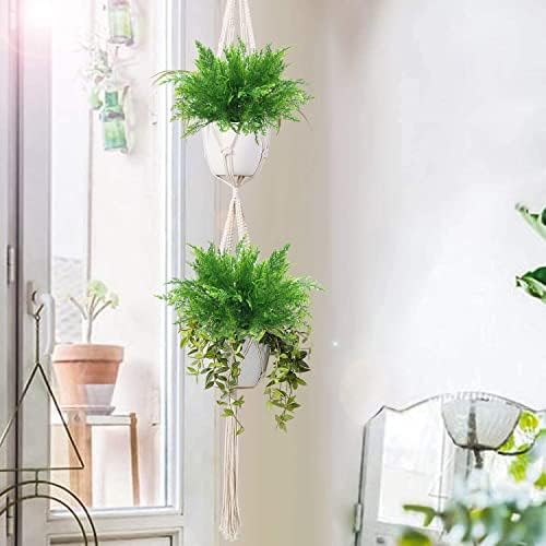 CATTREE Artificial Fern Shrubs, Plastic Boston Leaves Bushes Green Grass Fake Plants for Indoor Outdoor Garden Verandah Kitchen Office Party Table Centerpieces Wedding Christmas Decoration - 4 Pack - Image 4