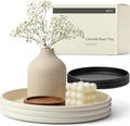 KIVY Round Decorative Concrete Tray 11x1,5 Inch - Circle Coffee Table Tray by KIVY