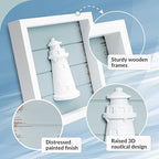 Tide and Tales Nautical Wall Decor, Bathroom Wall Art, Set of 3, Sea Salt - Image 4