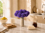 Mandy's 12pcs Artificial Purple Ball Chrysanthemum Flowers - Image 5