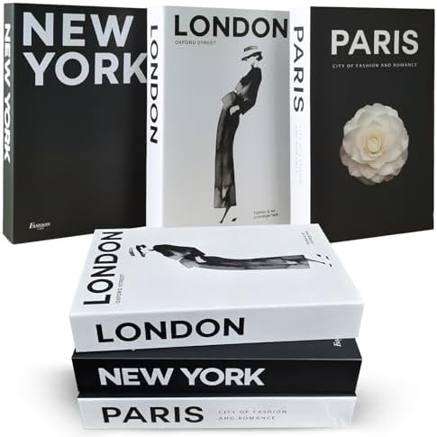 Faux Decorative Books Set of 3, Fake Books for Home Decor by Gocelufe