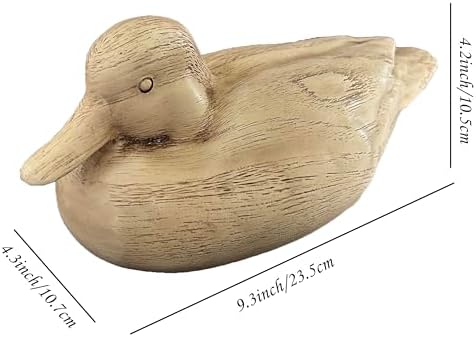 Hymmah Duck Home Decor Statue Rustic Home Decorations for Living Room, Boho Sculpture Resin Animal Collectible Figurines for Indoor Decor (Beige) - Image 3