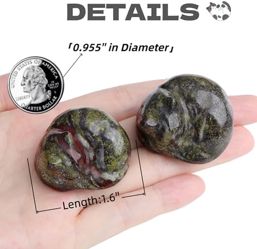 QINJIEJIE Dragon Blood Stone Cat Decor Healing Crystal Figurine Cat Statue - Image 3