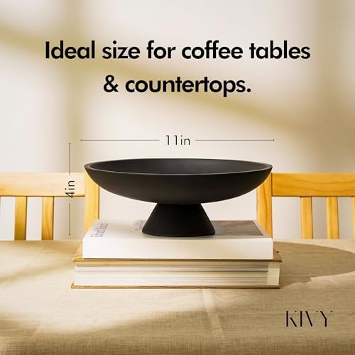 KIVY Concrete Fruit Bowl for Kitchen Counter - Large Decorative Bowl - Image 3