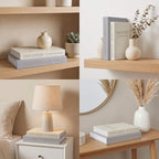 MAOBUYOU Decorative Linen Book Set of 2, Faux Book Storage Box, Coffee Table and Bookshelf Decor - Image 6
