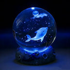 Dolphins 3D Crystal Ball 2.4in Oceans Glass Sphere Gifts for Girls, Boys by COQIRAUSEN