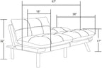 GDFStudio Hayezc Loveseat Sofa, Convertible Sofa Bed, 2-in-1 Folding Modern - Image 2
