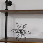 8" Black Sphere Decor, Abstract Tabletop Decorative Ball, Metal Floral Handmade Decorative Sculpture Home Decor Statues - Image 6