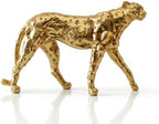 Cheetah Statue Gold Home Decor Walking Leopard Figurines by ZHAOXIANG