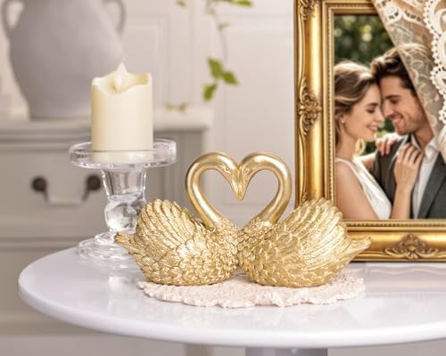 Small Swan Figurines Home Decor,Mini Gold Decor Animal Statues - Image 6
