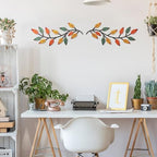 Zhengmy 2 Pcs Metal Leaf Wall Art Vine Branch Decor,Lively Colors - Image 3