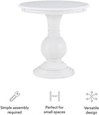 Pemberly Row Round Wood Accent Table, 26 in Height, MDF - Image 9