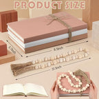 Feifeiya 3 Pieces Faux Decorative Books Set for Home Decor,Neutral Pink - Image 2