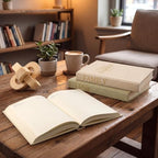 Feifeiya 4 Pcs Sage Green Faux Decorative Books with Wooden Knot - Image 2