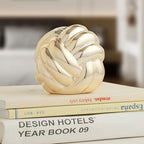Small Gold Knot Decor, Chain Link Decor, Coffee Table Decor, Book Shelf Decor, Entry Table Decor, Aesthetic Minimalist Decorative Objects for Modern Home Living Room, Desk Decor for Office (Golden) by Lynagert