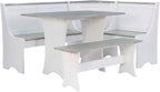 Riverbay Furniture Coastal Wood Corner Dining Nook by Unknown