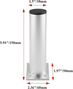 Set of 4 Furniture Legs 6 Inch, Adjustable Aluminum Alloy Cabinet Legs - Image 3