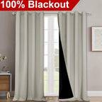 NICETOWN Full Shading Curtains for Windows, Super Heavy-Duty Black Lined - Image 2
