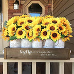 Mocoosy 4 Bunches Artificial Sunflower Bouquets, Fake Sunflowers with Stems, Silk Wildflowers Realistic Yellow Faux Sun Flowers for Wedding Decorations Fall Floral Arrangements Home Garden Table Decor - Image 6