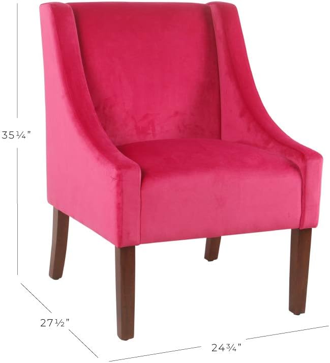 Homepop Home Decor | Upholstered Classic Swoop Arm Accent Chair | Accent Chairs - Image 2