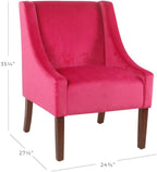 Homepop Home Decor | Upholstered Classic Swoop Arm Accent Chair | Accent Chairs - Image 2