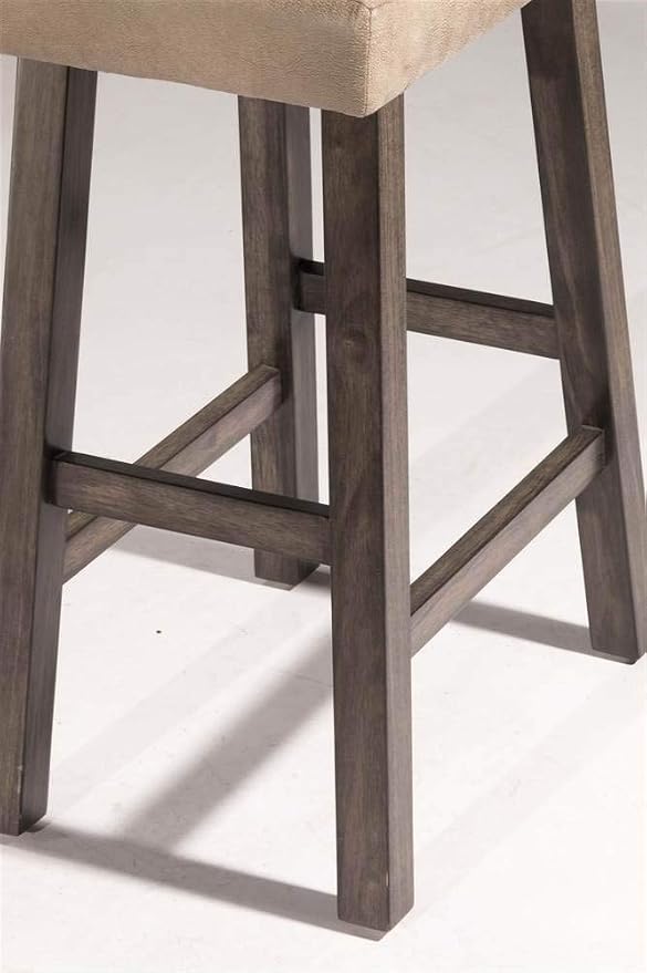 Hillsdale Furniture Saddle Backless, Rustic Gray Bar Stool - Image 7